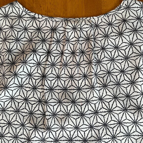 Size 14 H&M black white cap sleeve top - Picture 6 of 11